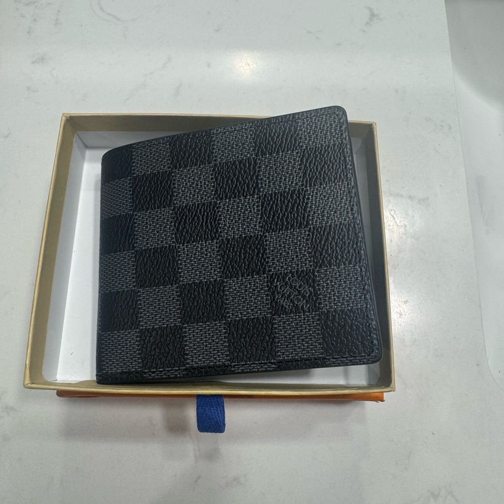 Louis Vuitton Black Checkered Wallet